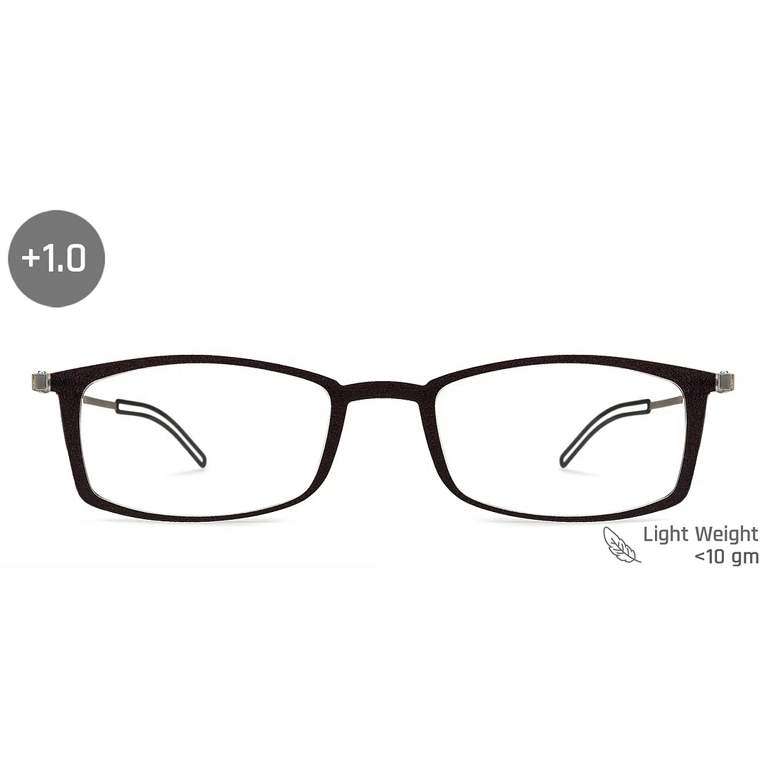 ThinOptics Black Full Rim Rectangle ThinOptics Brookyln Frontpage Reading Only For 1 00 Power left side