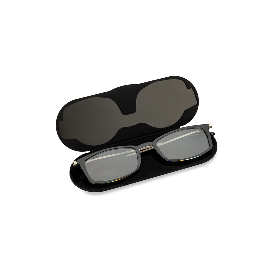 ThinOptics Black Full Rim Rectangle ThinOptics Brookyln Frontpage Reading    Only For  1 50 Power left side