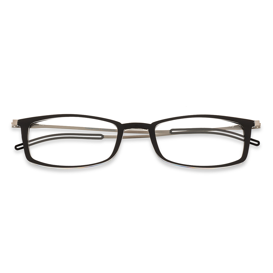ThinOptics Black Full Rim Rectangle ThinOptics Brookyln Frontpage Reading    Only For  2 00 Power right side