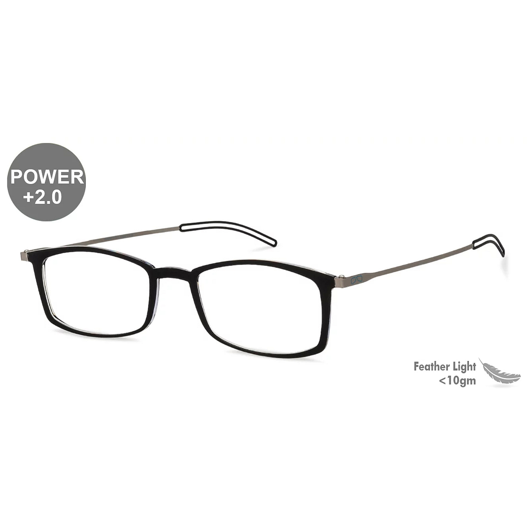 ThinOptics Black Full Rim Rectangle ThinOptics Brookyln Frontpage Reading    Only For  2 00 Power right side