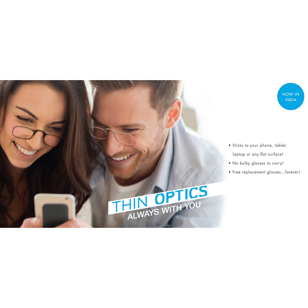 ThinOptics Black Full Rim Rectangle ThinOptics Reading Glasses With Case - TO Reading    Only For  2 00 Power left side