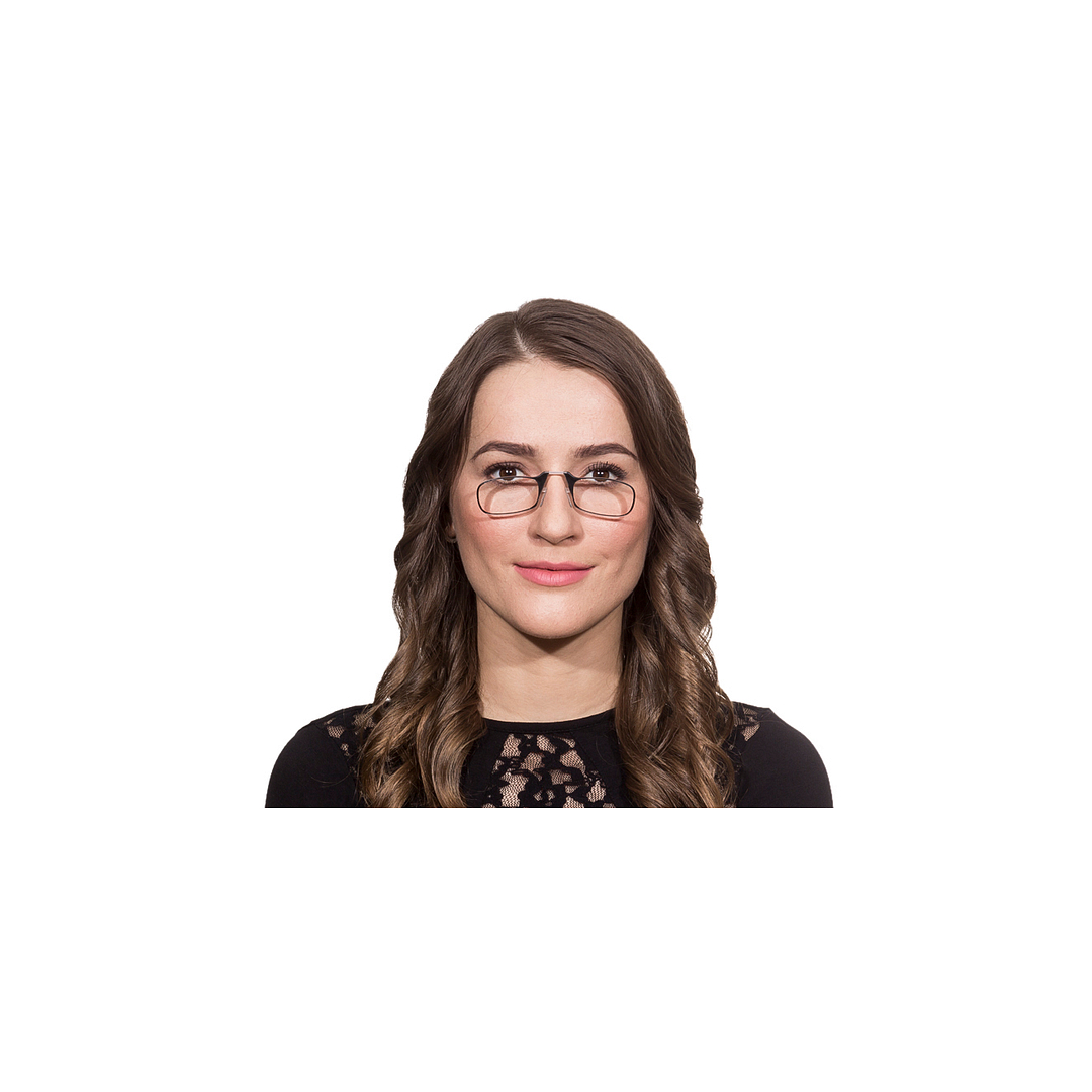 ThinOptics Black Full Rim Rectangle ThinOptics Reading Glasses With Case - TO Reading    Only For  2 50 Power left side