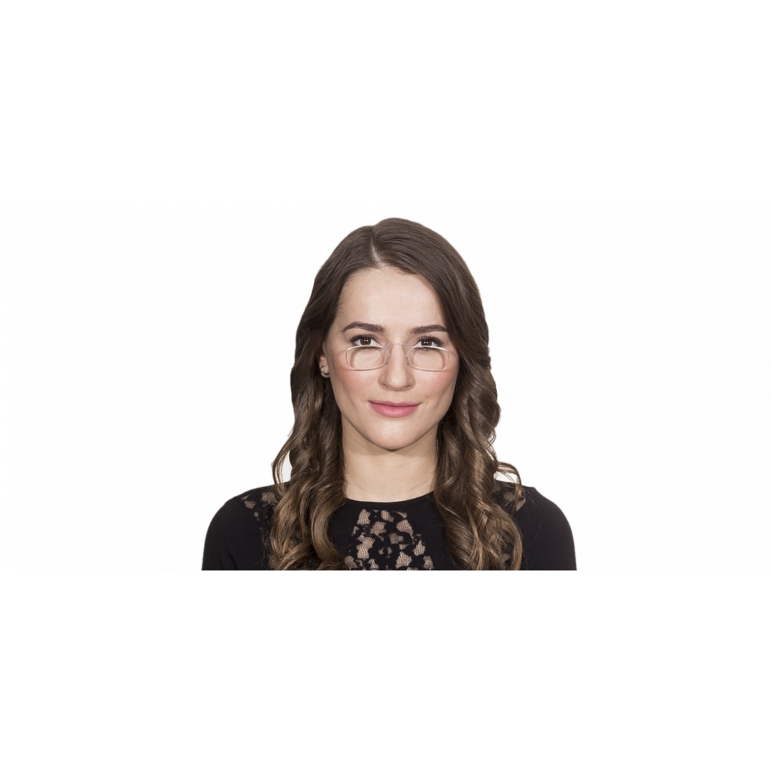 ThinOptics Clear Full Rim Rectangle ThinOptics Reading Glasses With Case - TO Reading    Only For  1 50 Power right side