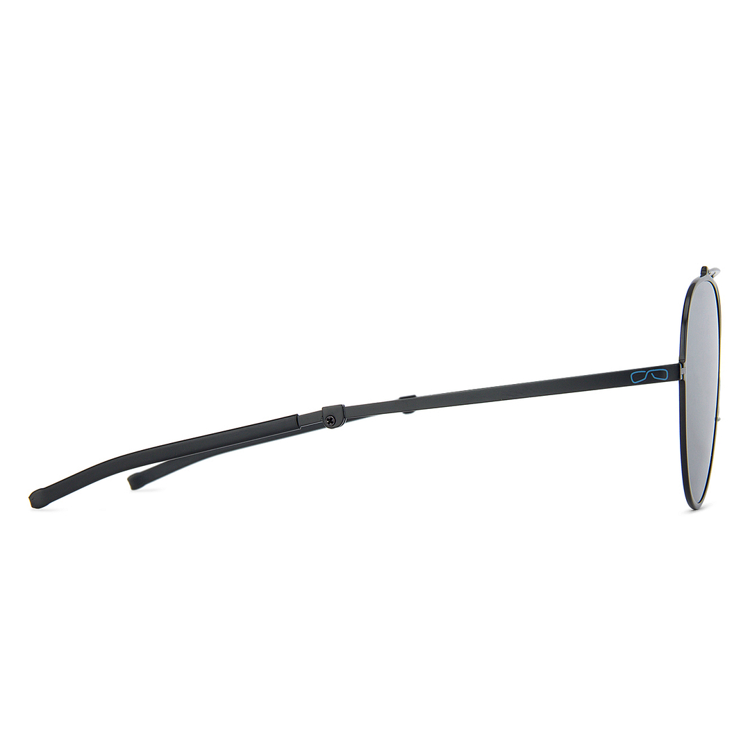 ThinOptics Black Full Rim Aviator right side