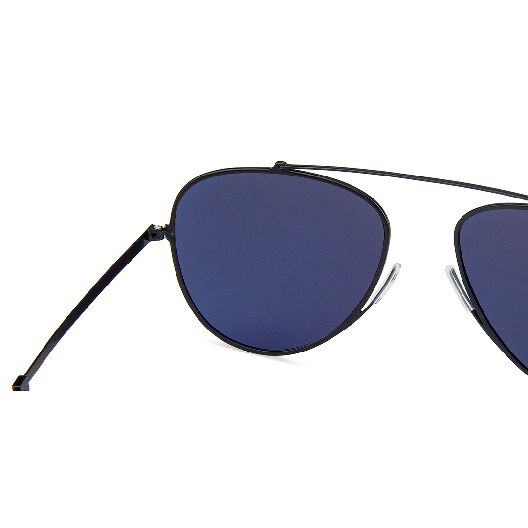 ThinOptics Black Full Rim Aviator right side