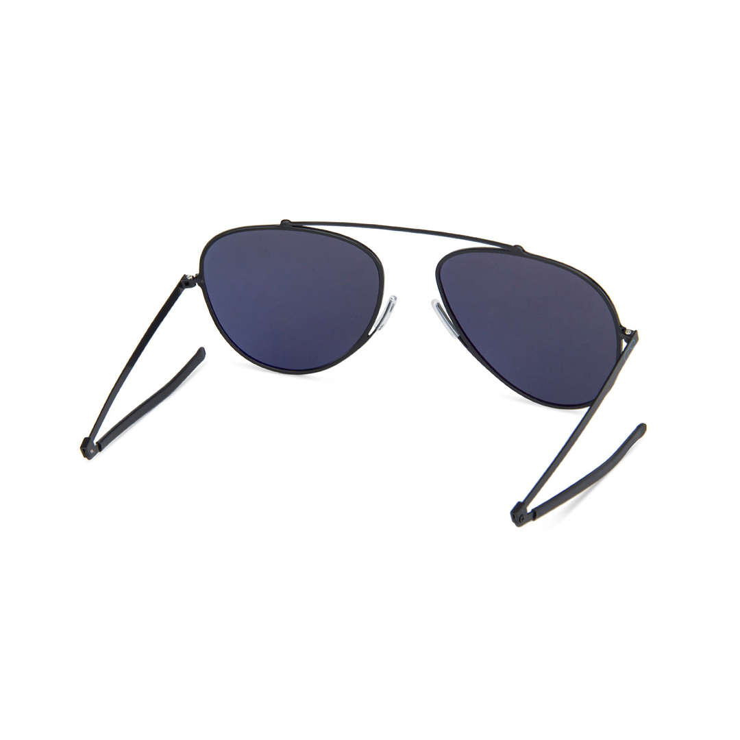 ThinOptics Black Full Rim Aviator right side