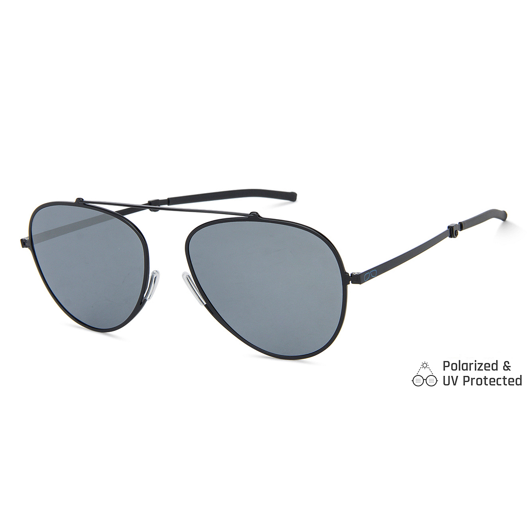 ThinOptics Black Full Rim Aviator right side