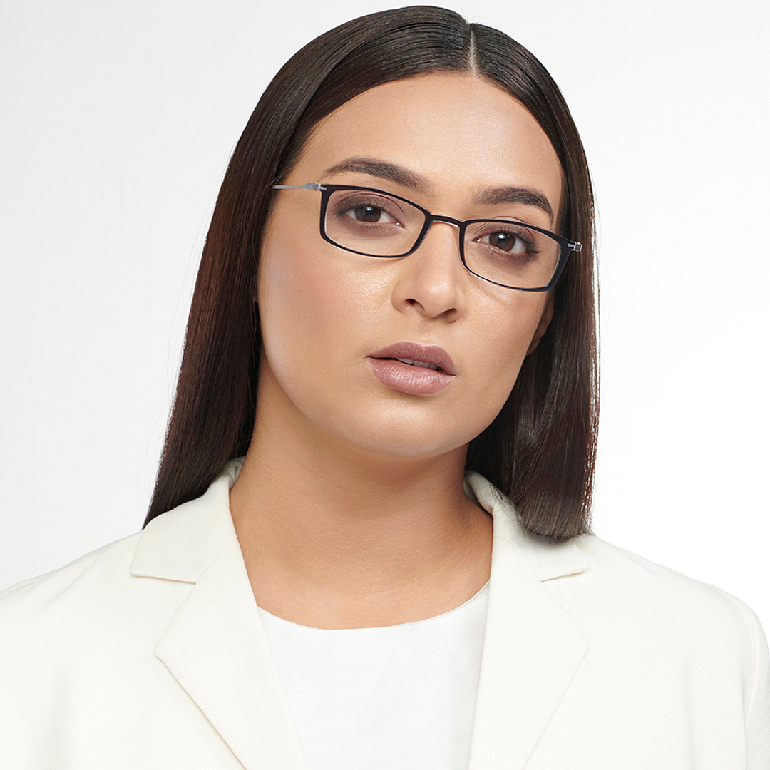 ThinOptics Black Full Rim Rectangle ThinOptics Brookyln Frontpage Reading    Only For  2 00 Power right side