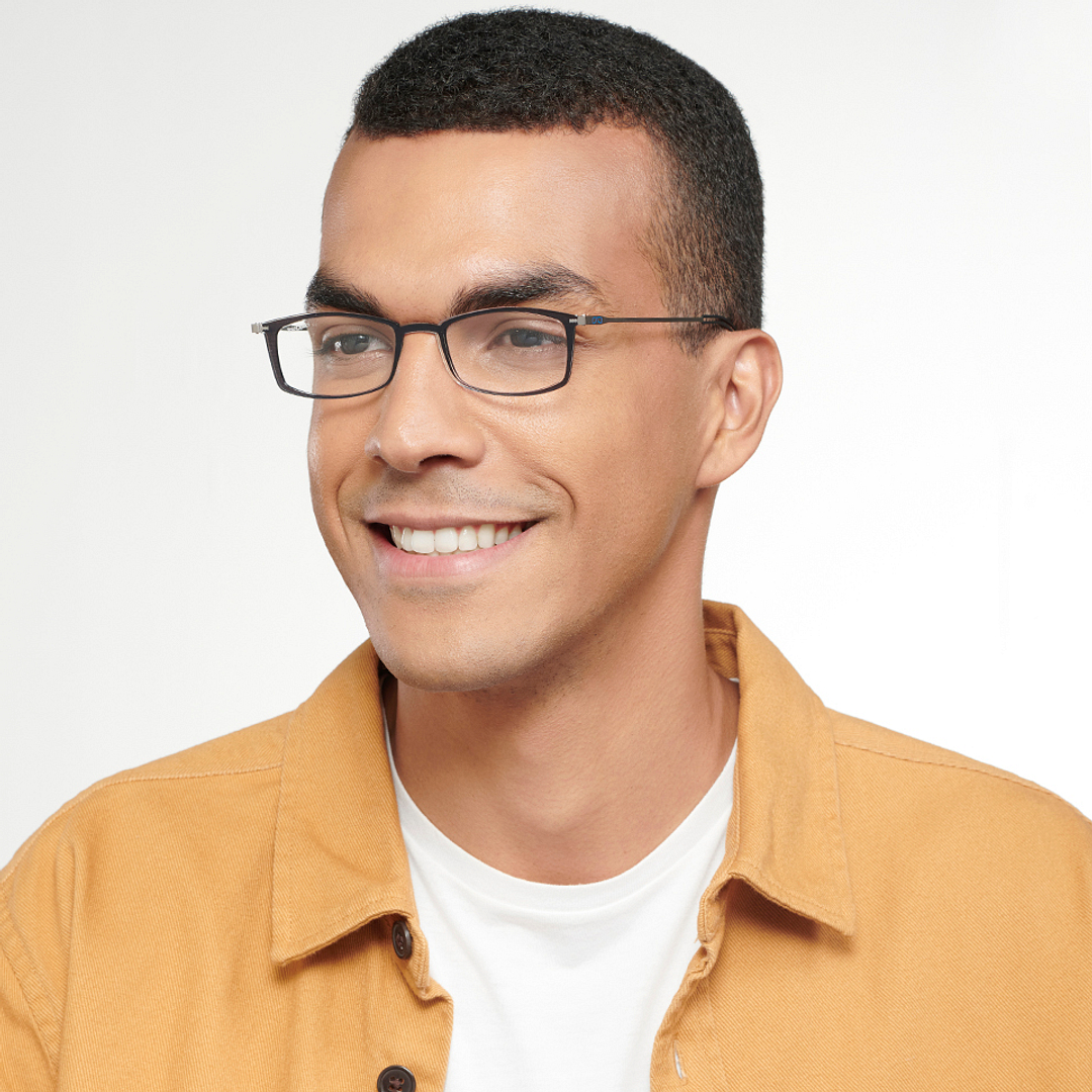 ThinOptics Black Full Rim Rectangle ThinOptics Brookyln Frontpage Reading    Only For  2 00 Power left side