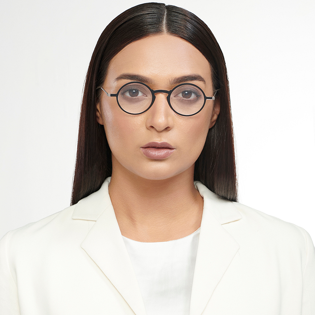 ThinOptics Black Full Rim Round ThinOptics Manhattan Frontpage Reading    Only For  1 50 Power right side