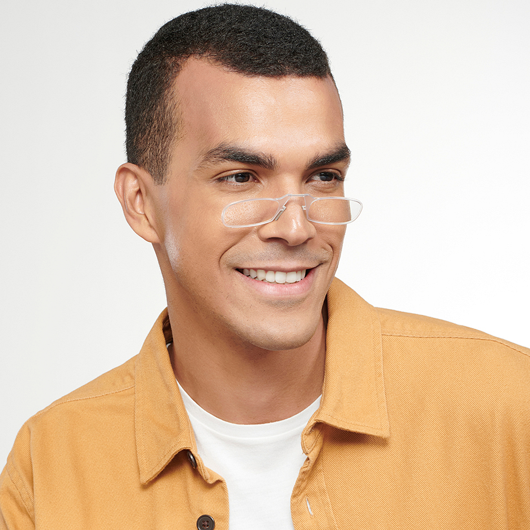 ThinOptics Clear Full Rim Rectangle ThinOptics Reading Glasses With Case - TO Reading    Only For  1 50 Power left side