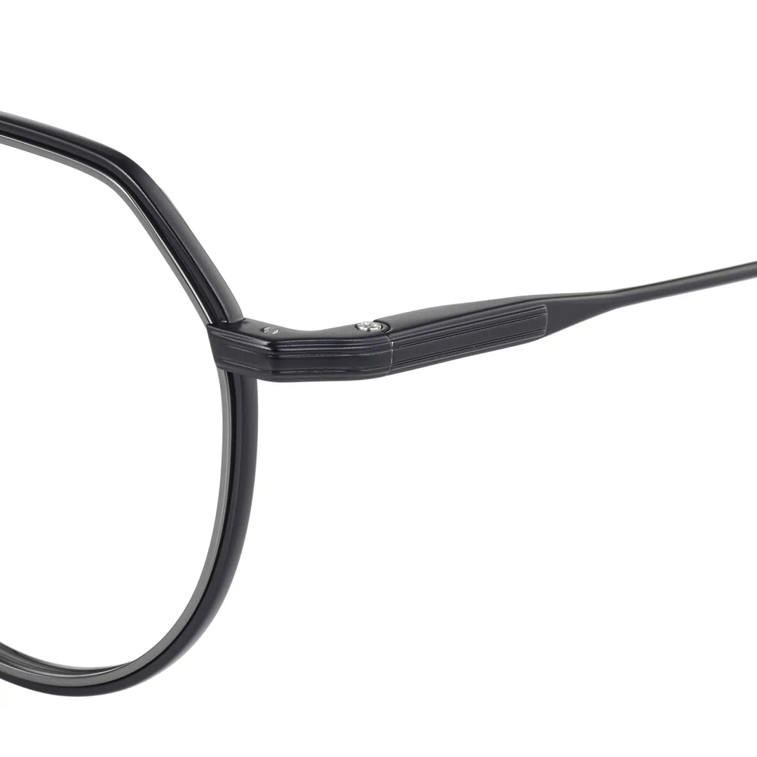 THE ONE Matte Black Full Rim Boston left side