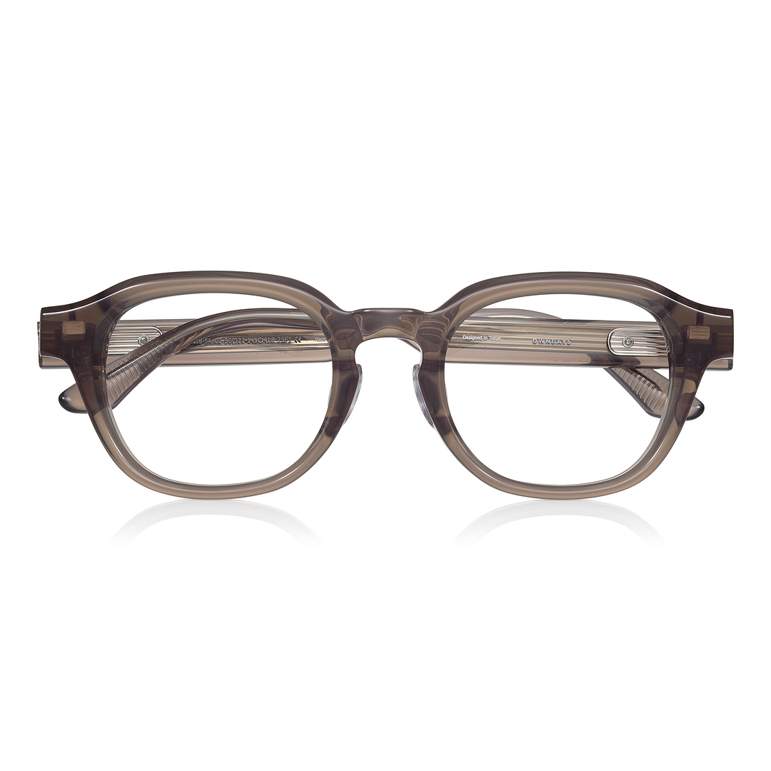 THE ONE Greige Full Rim Polygon right side