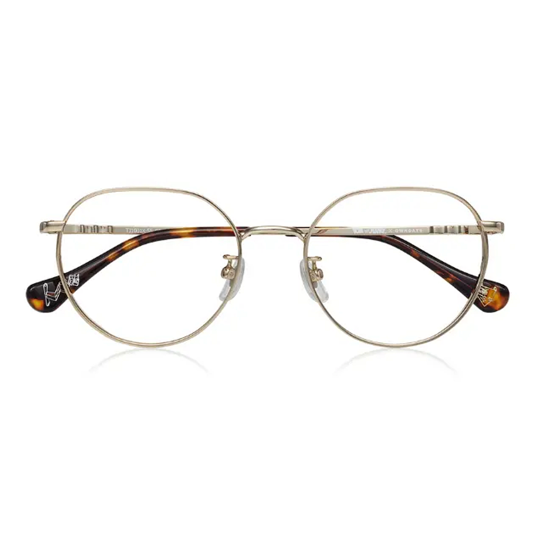 TOM and JERRY × OWNDAYS Gold Full Rim Crown Pant right side