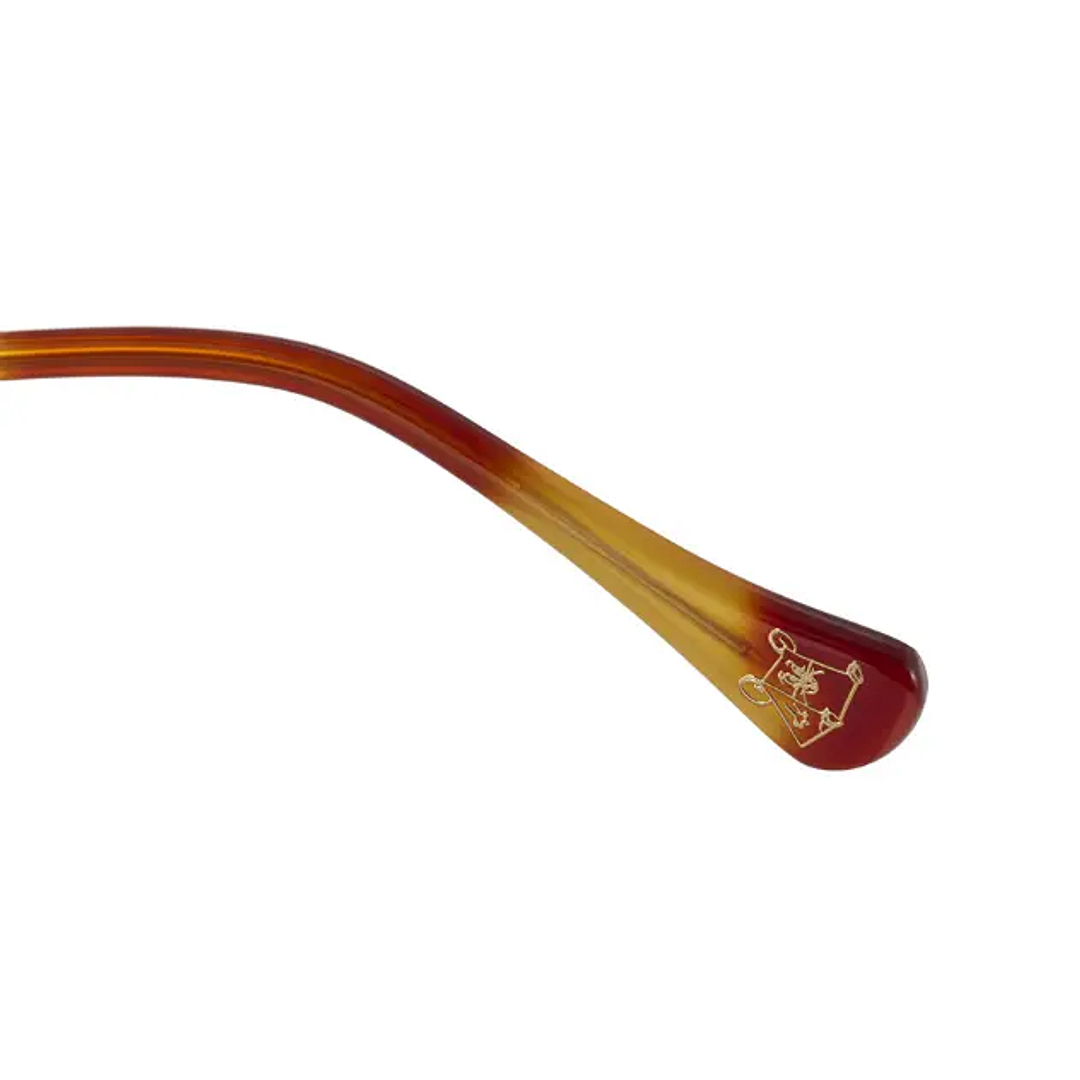 TOM and JERRY × OWNDAYS Matte Brown Full Rim Crown Pant left side