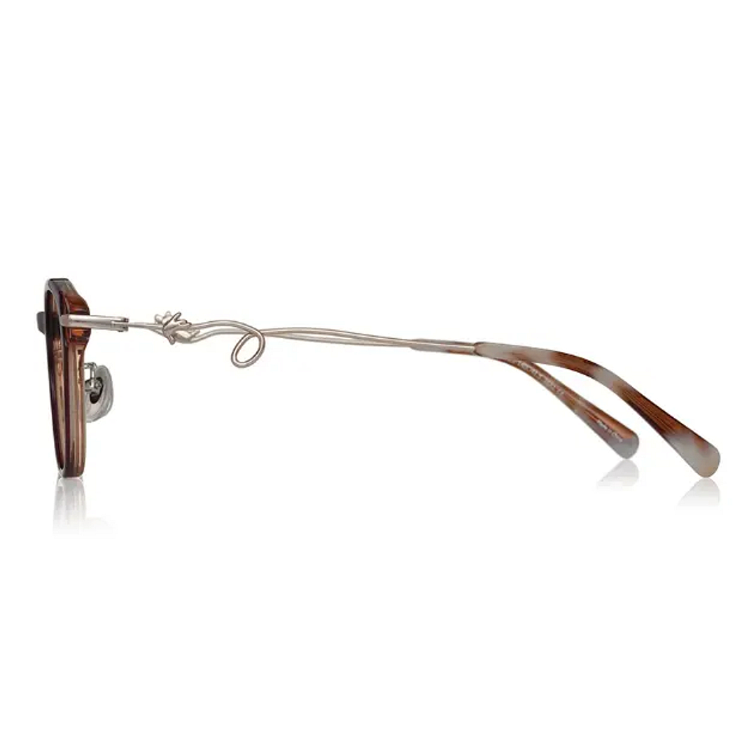 TOM and JERRY × OWNDAYS Brown Full Rim Wellington left side