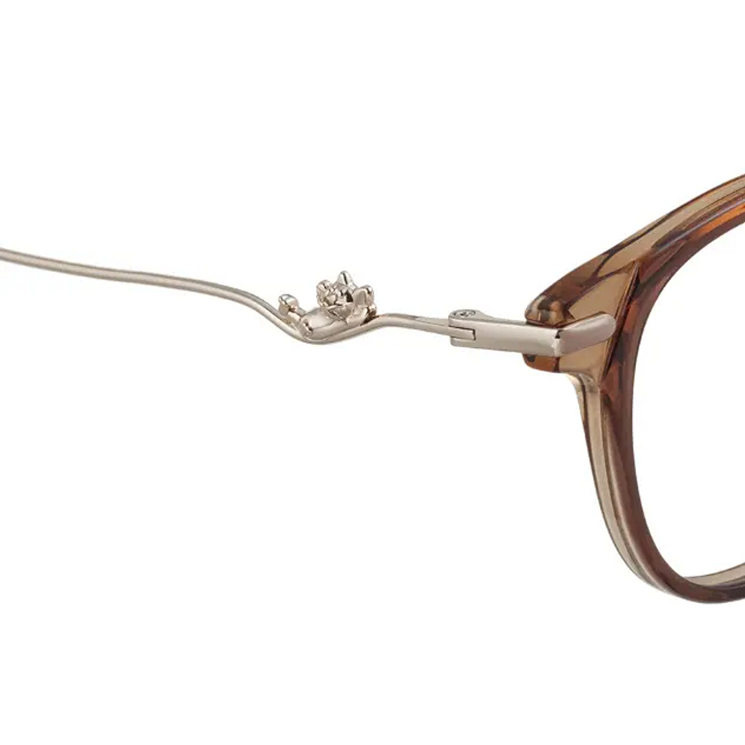 TOM and JERRY × OWNDAYS Brown Full Rim Wellington left side