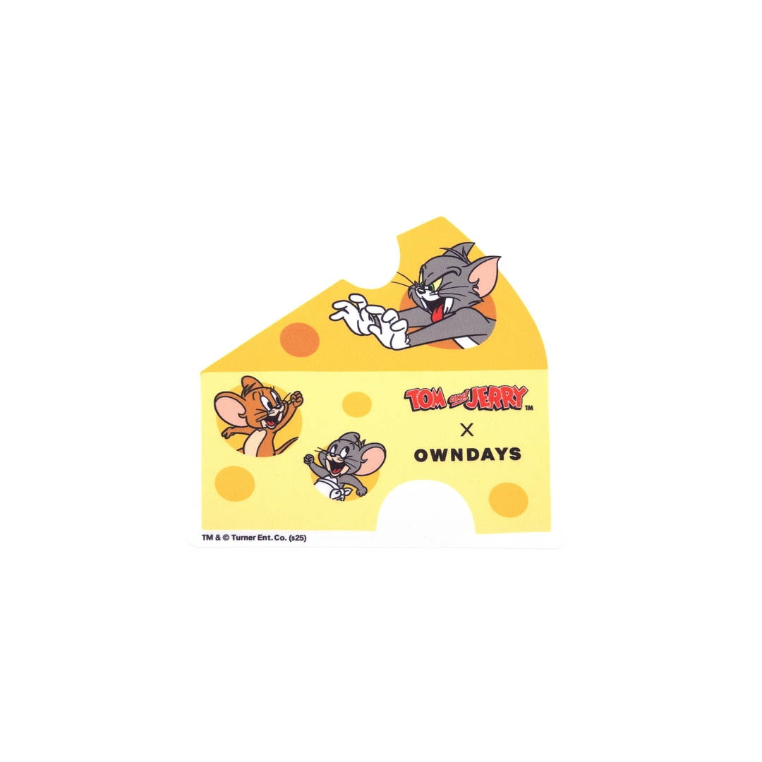 TOM and JERRY × OWNDAYS Black Full Rim Wellington right side