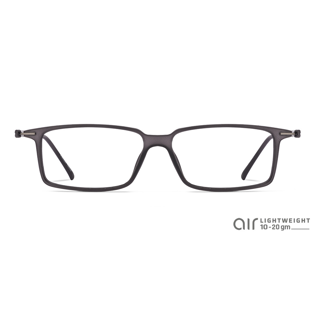Lenskart Lenskart TOI Special: Matte Grey Gunmetal Full Rim Rectangle Lenskart TOI Special SCALR 7032-1-C4 left side
