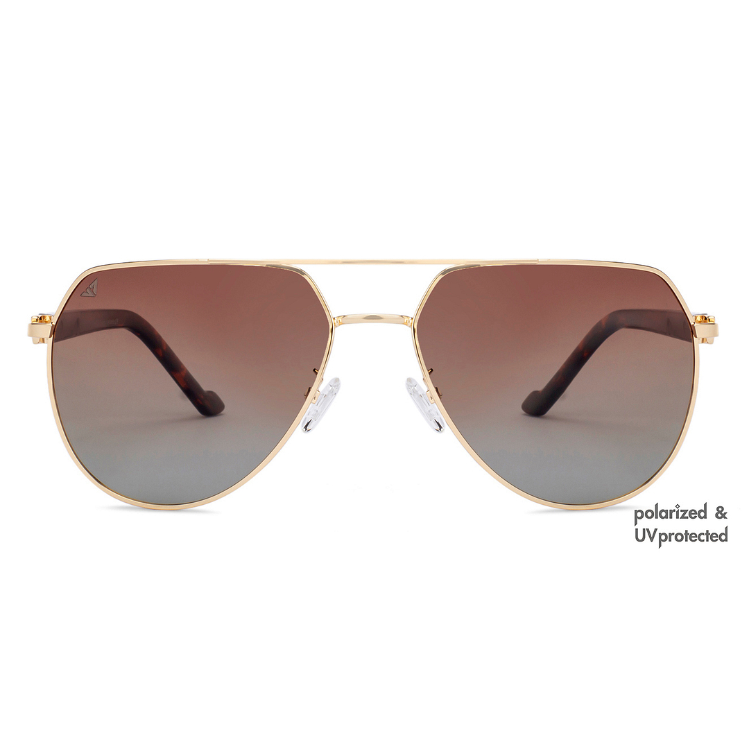 Vincent Chase Online Gold Full Rim Aviator left side