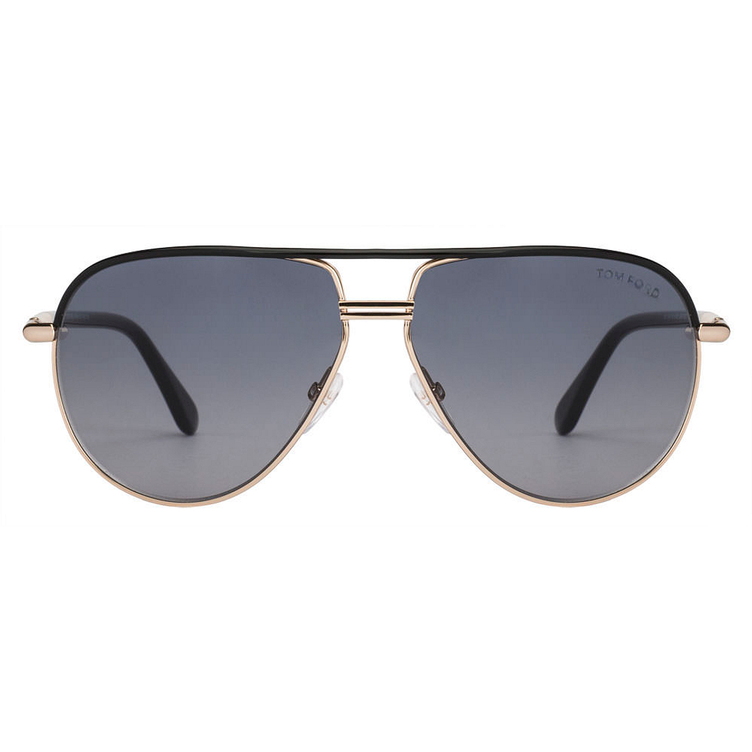 Tom Ford Black Full Rim Aviator left side