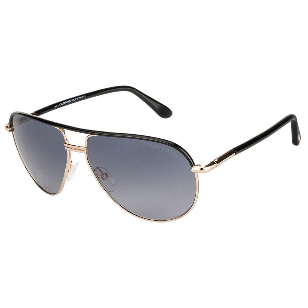 Tom Ford Black Full Rim Aviator left side