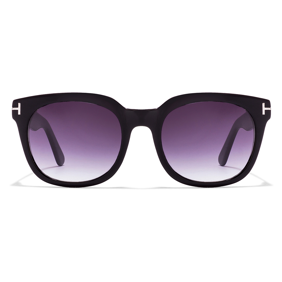 BRANDED Black Full Rim Square left side