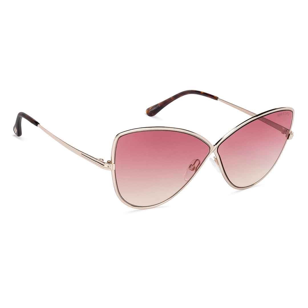 BRANDED Gold Full Rim Cat Eye left side