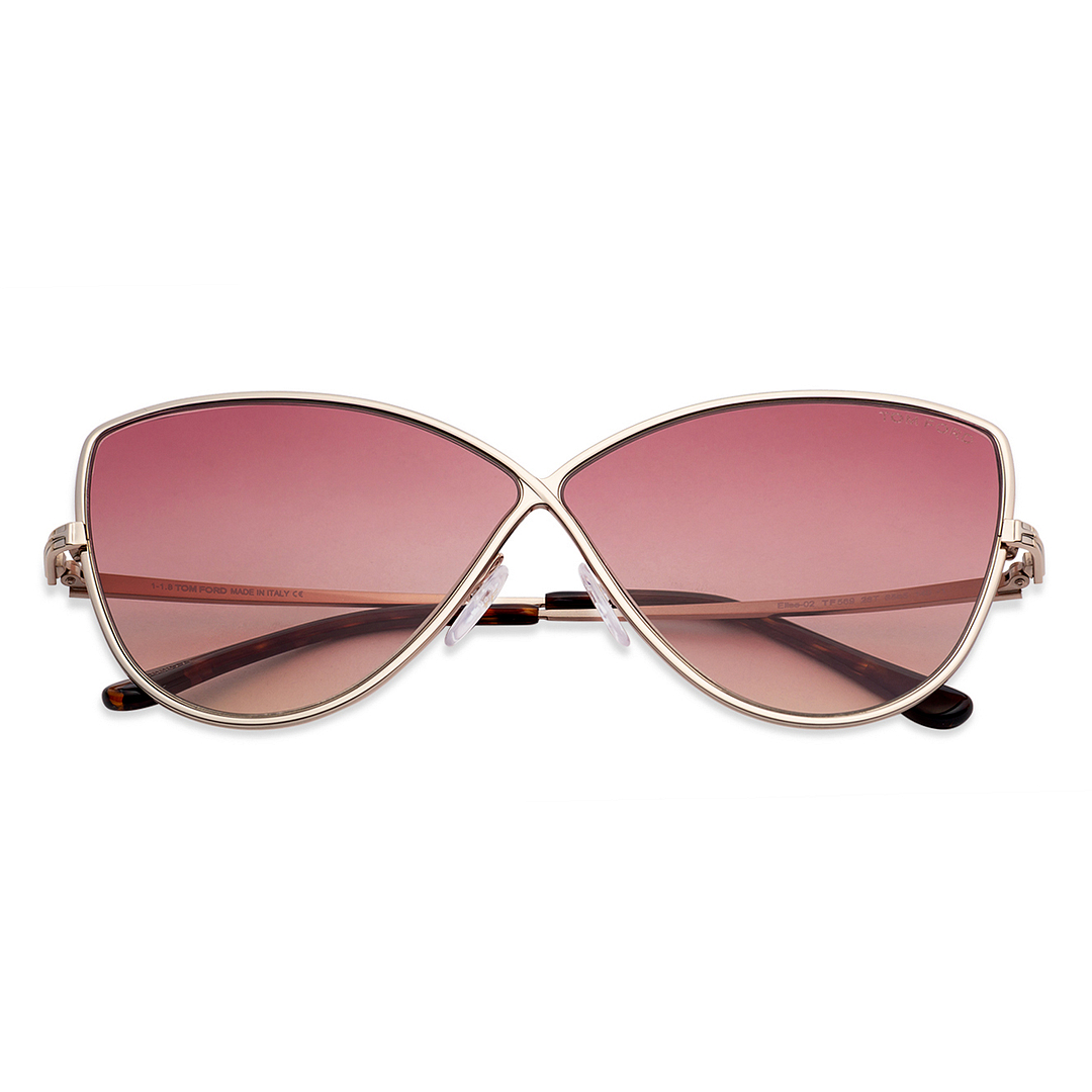 BRANDED Gold Full Rim Cat Eye right side