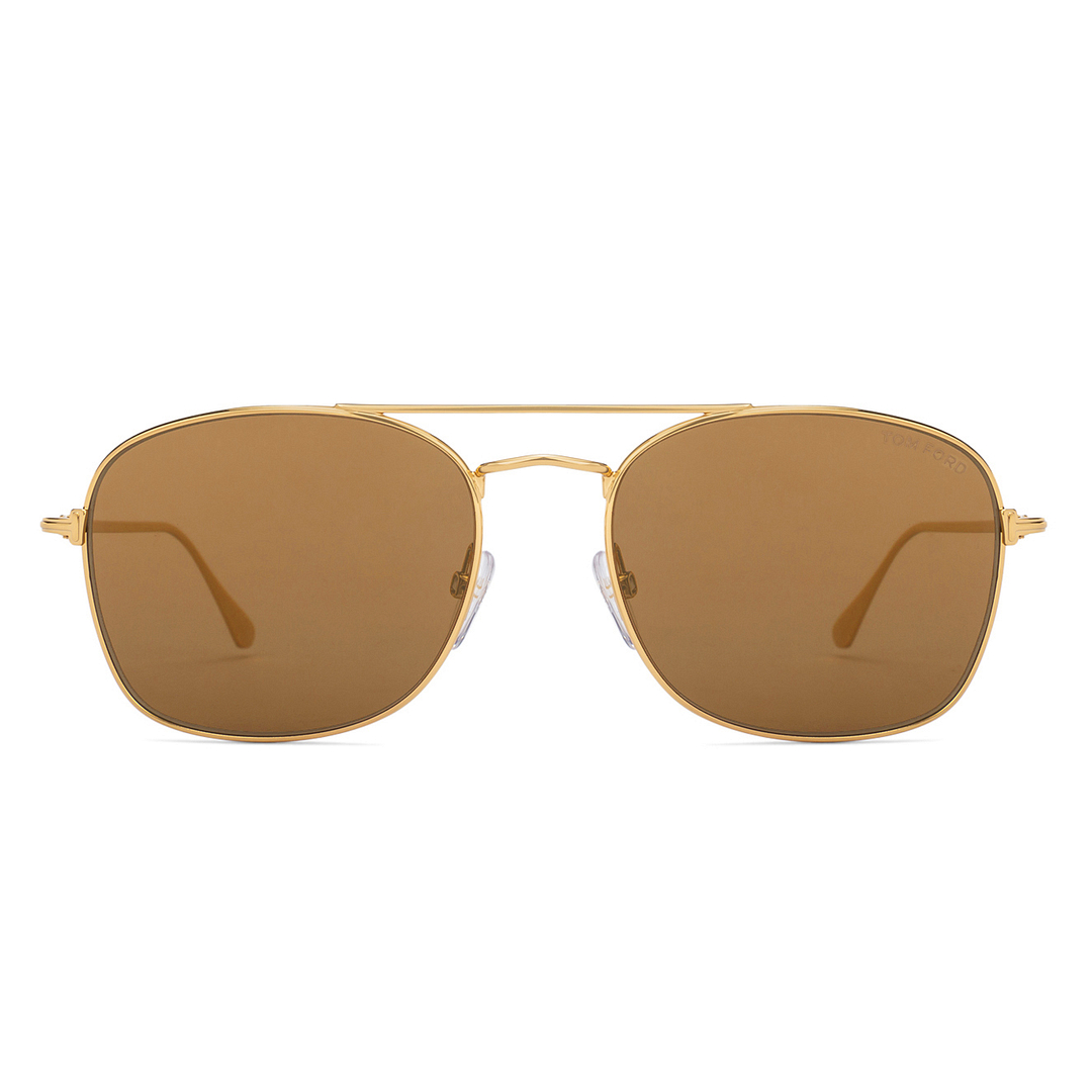 BRANDED Gold Full Rim Square left side