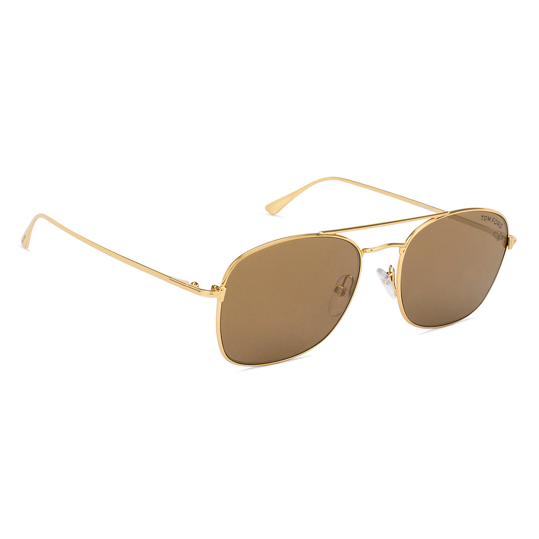 BRANDED Gold Full Rim Square left side