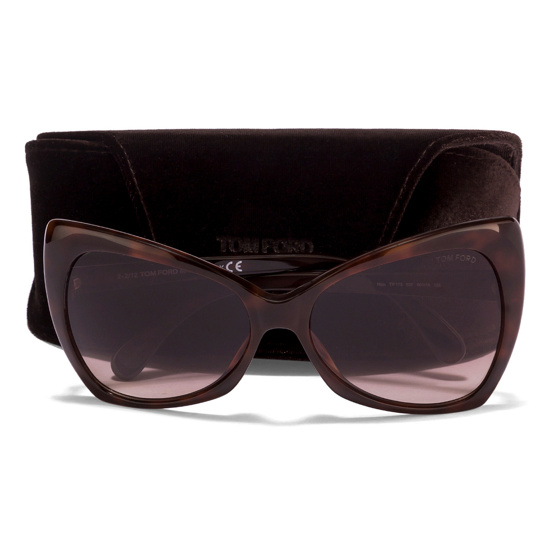 Tom Ford Tortoise Full Rim Cat Eye left side