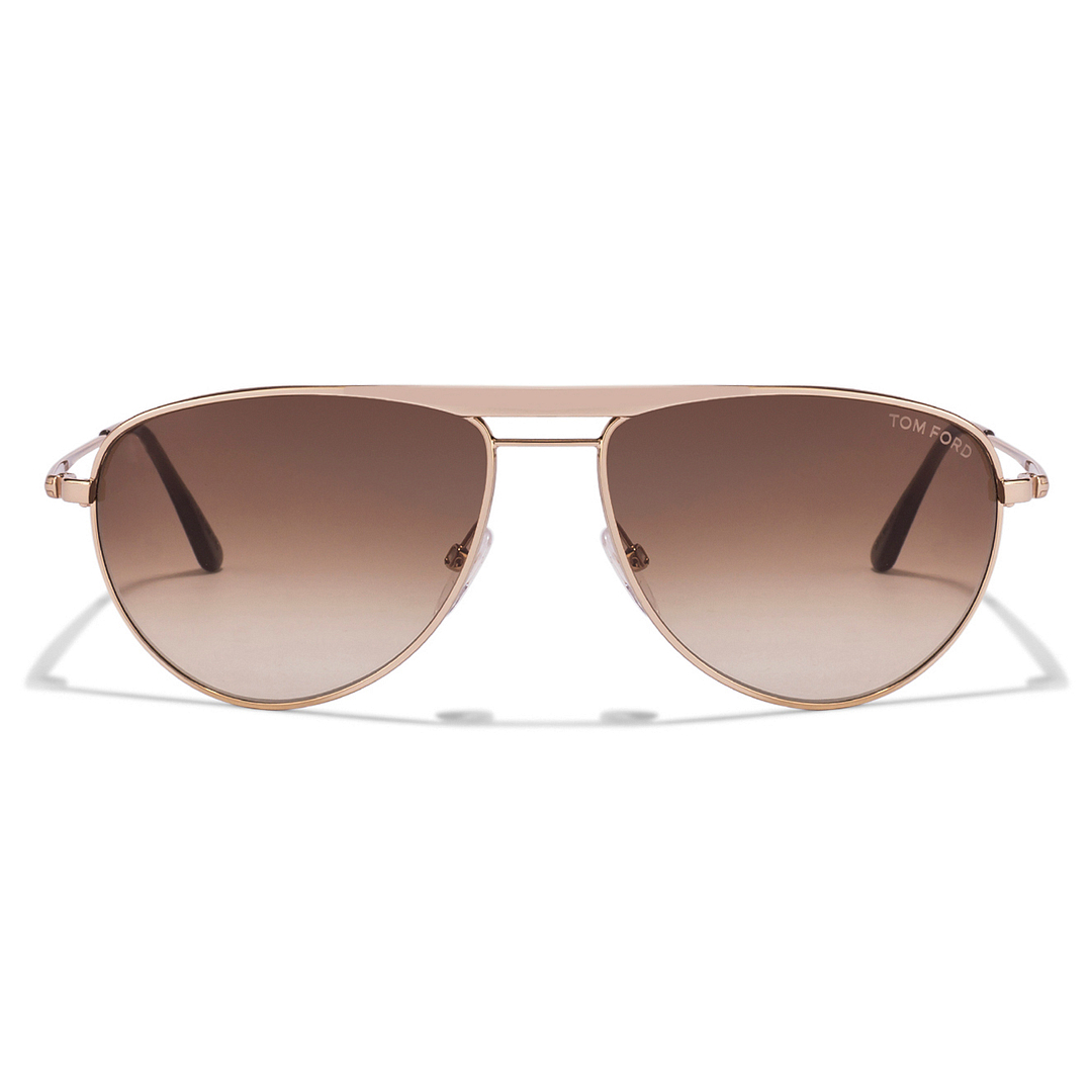 BRANDED Gold Full Rim Aviator left side
