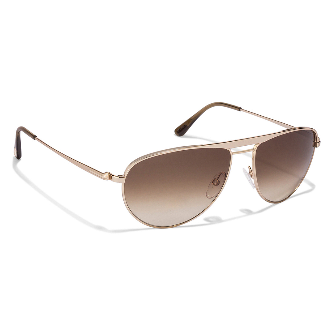 BRANDED Gold Full Rim Aviator left side