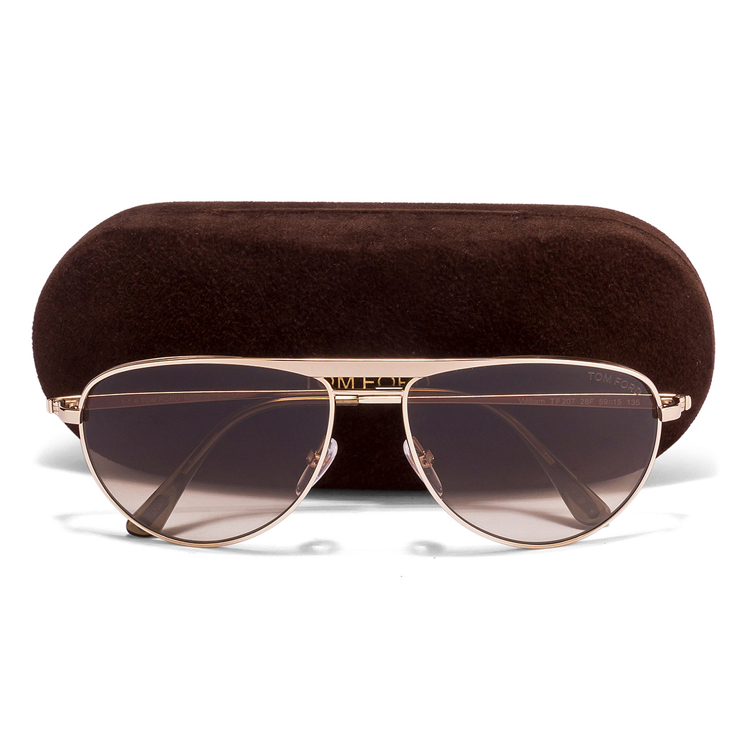 BRANDED Gold Full Rim Aviator left side