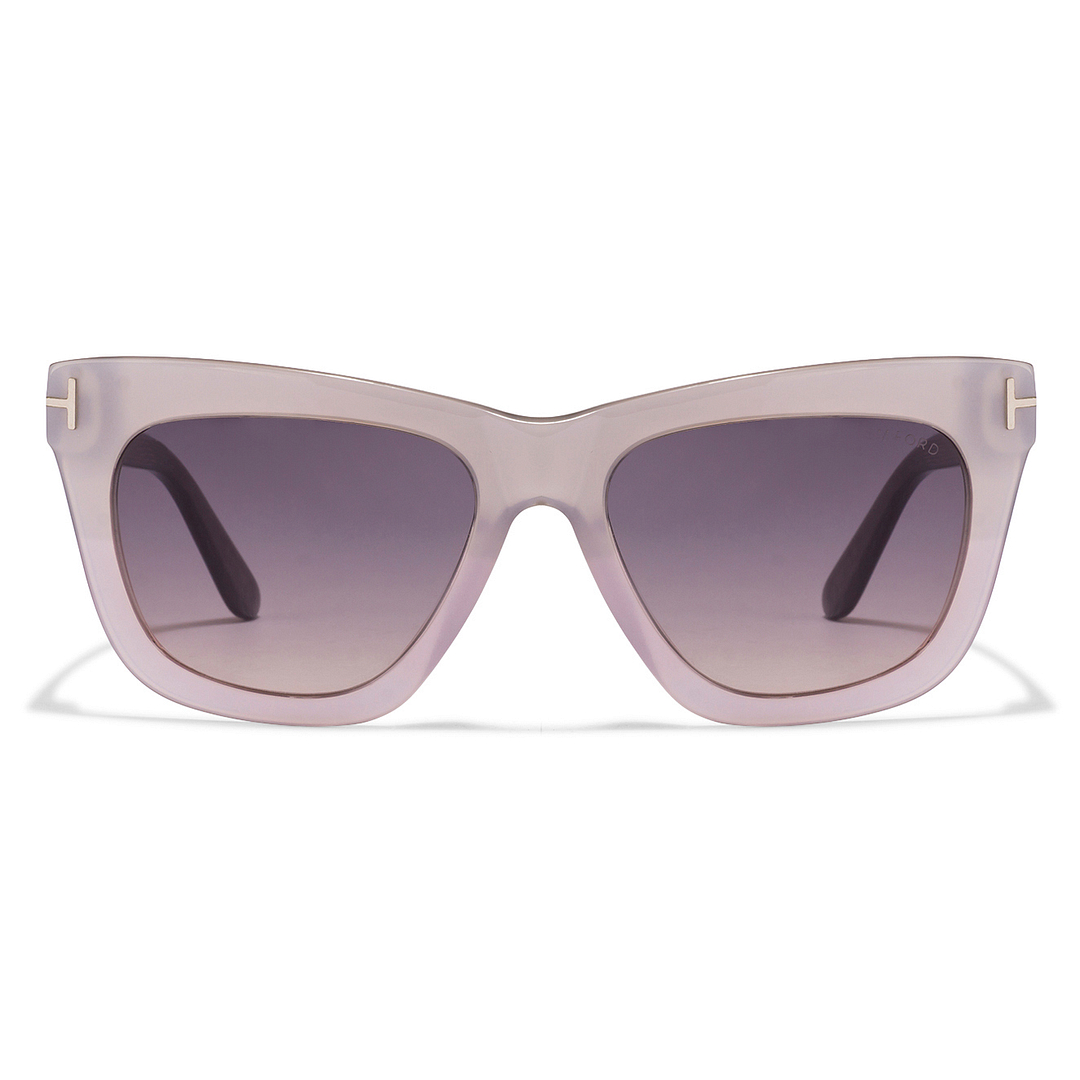 Tom Ford Light Grey Full Rim Square left side
