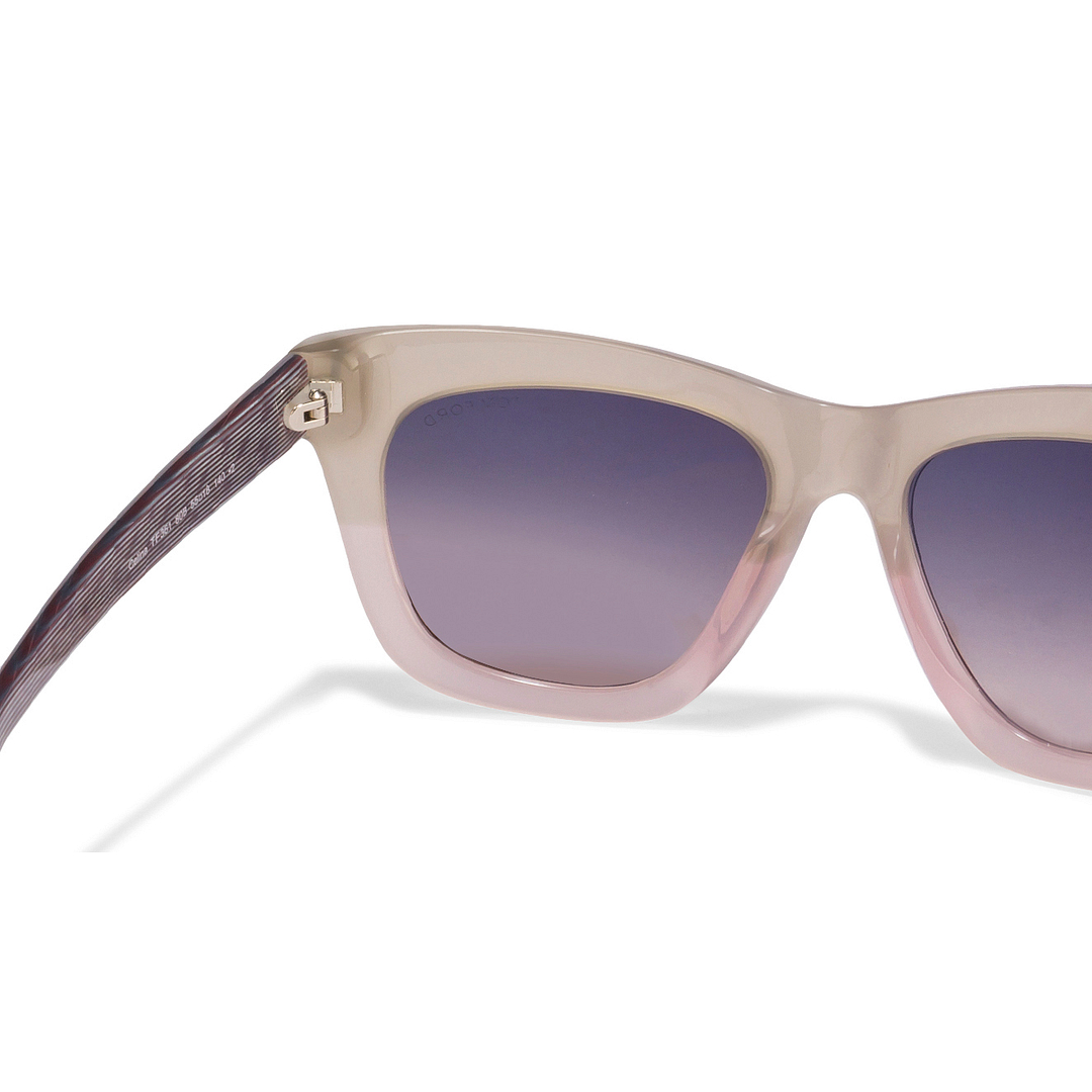 Tom Ford Light Grey Full Rim Square left side