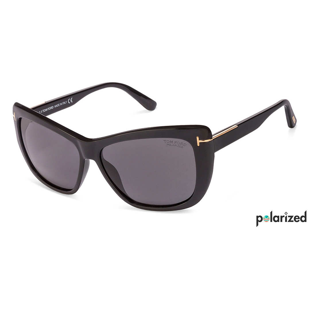 BRANDED Black Full Rim Cat Eye left side