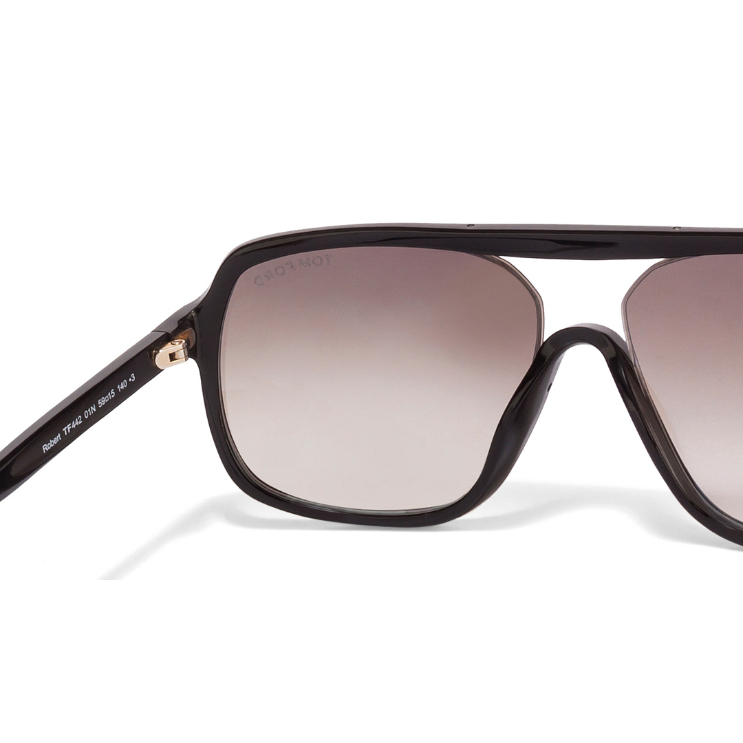 BRANDED Black Full Rim Square left side