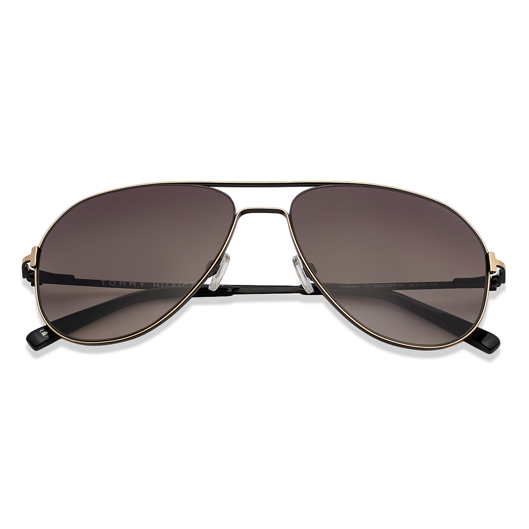 Tommy Hilfiger Gold Full Rim Aviator right side