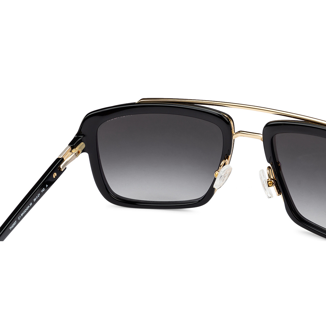 Tommy Hilfiger Black Full Rim Square left side