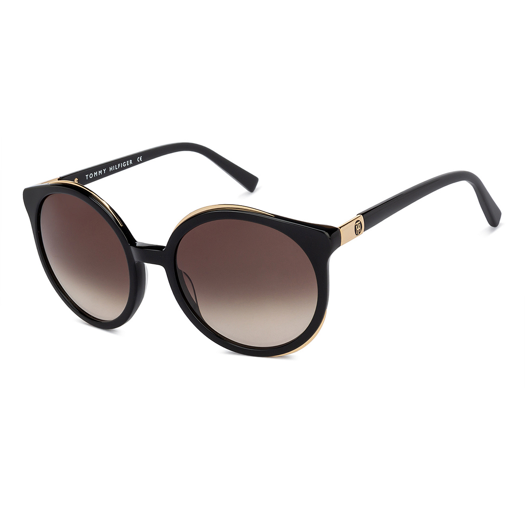 Tommy Hilfiger Gold Full Rim Cat Eye left side