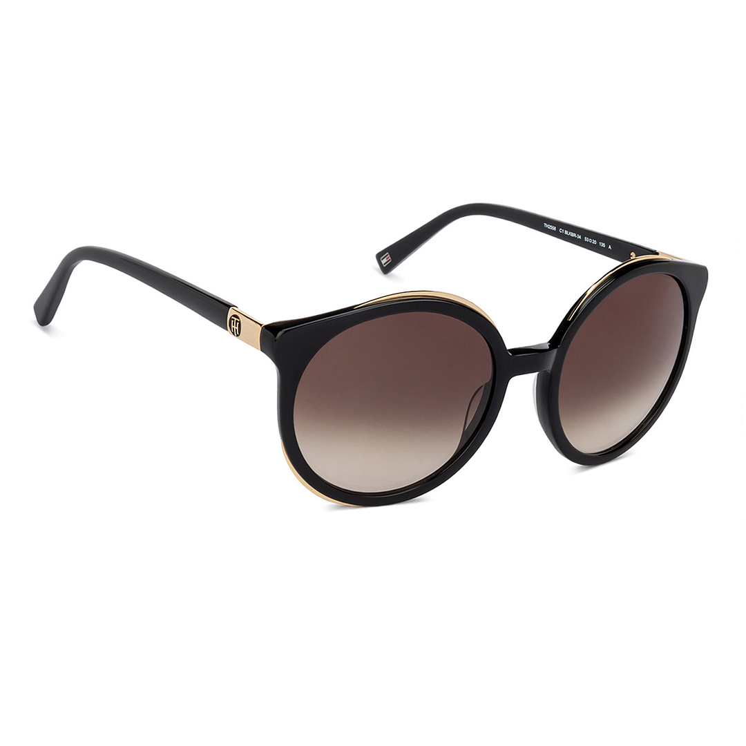 Tommy Hilfiger Gold Full Rim Cat Eye left side