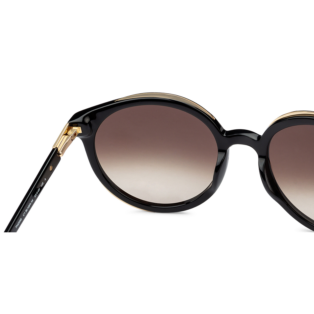 Tommy Hilfiger Gold Full Rim Cat Eye left side