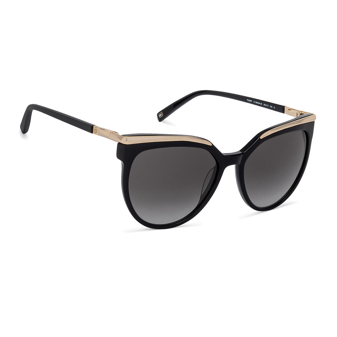 Tommy Hilfiger Gold Full Rim Cat Eye left side