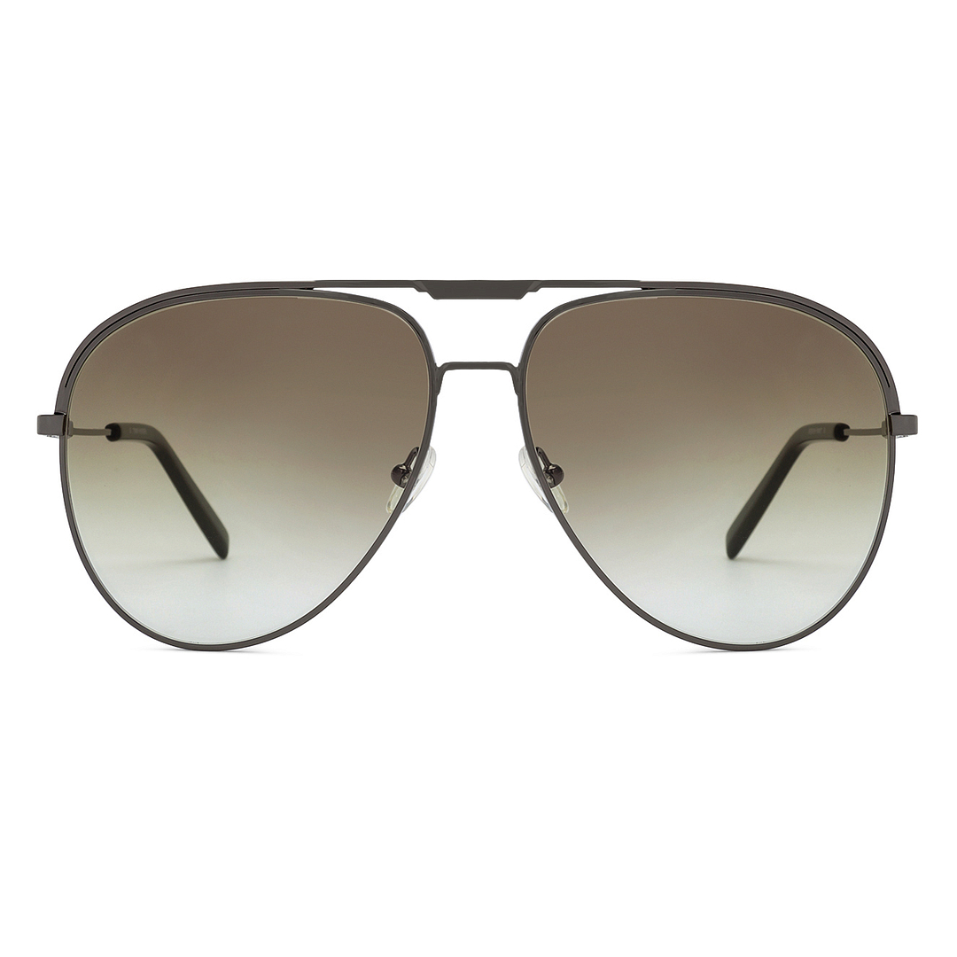 Tommy Hilfiger Mid Gunmetal Full Rim Aviator left side