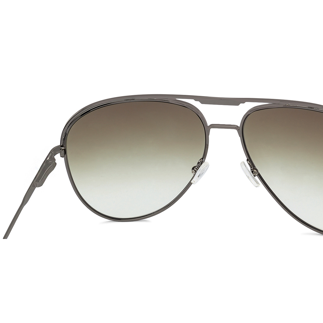 Tommy Hilfiger Mid Gunmetal Full Rim Aviator left side