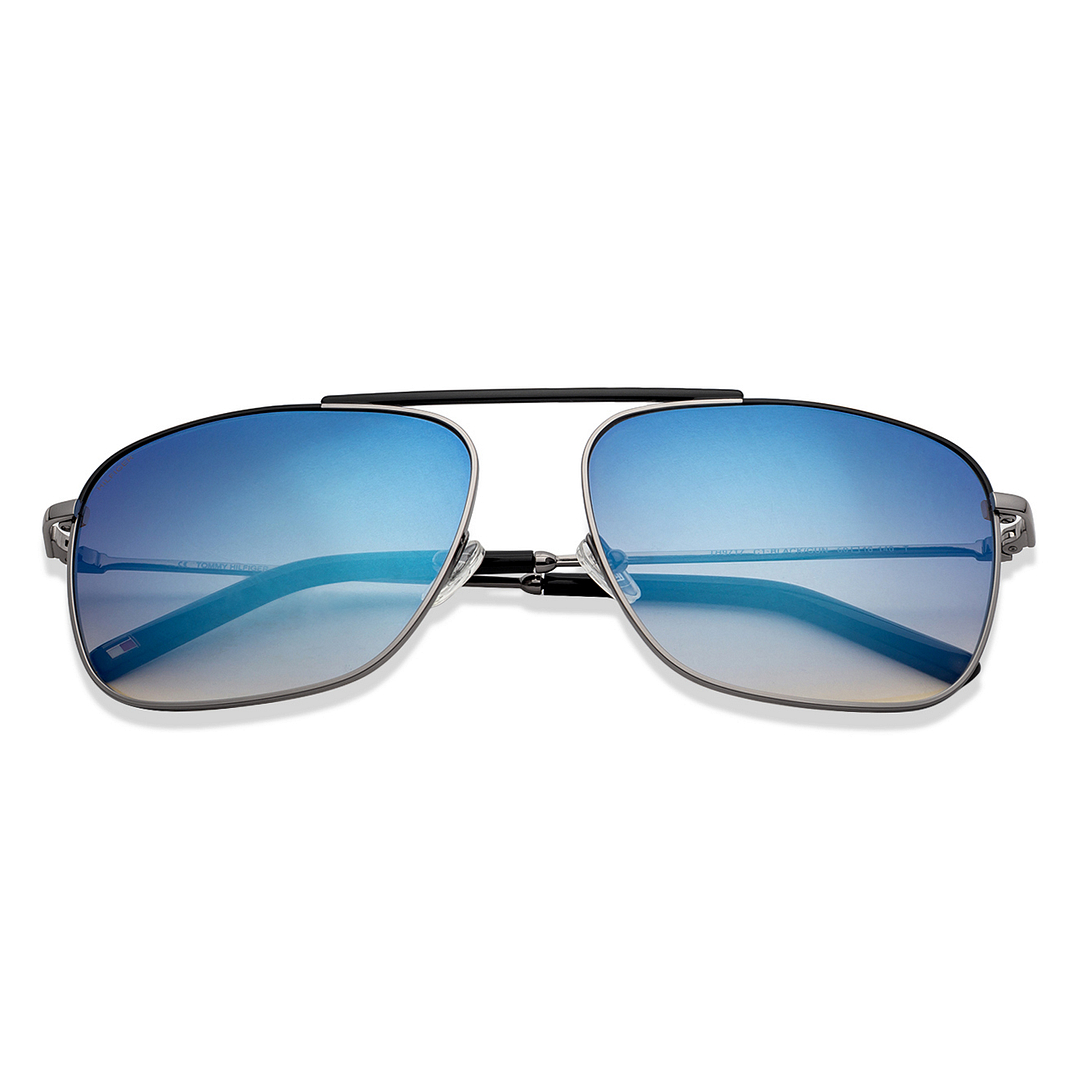 Buy Tommy Hilfiger TH9717 Black Gunmetal Blue Gradient Mirror C1