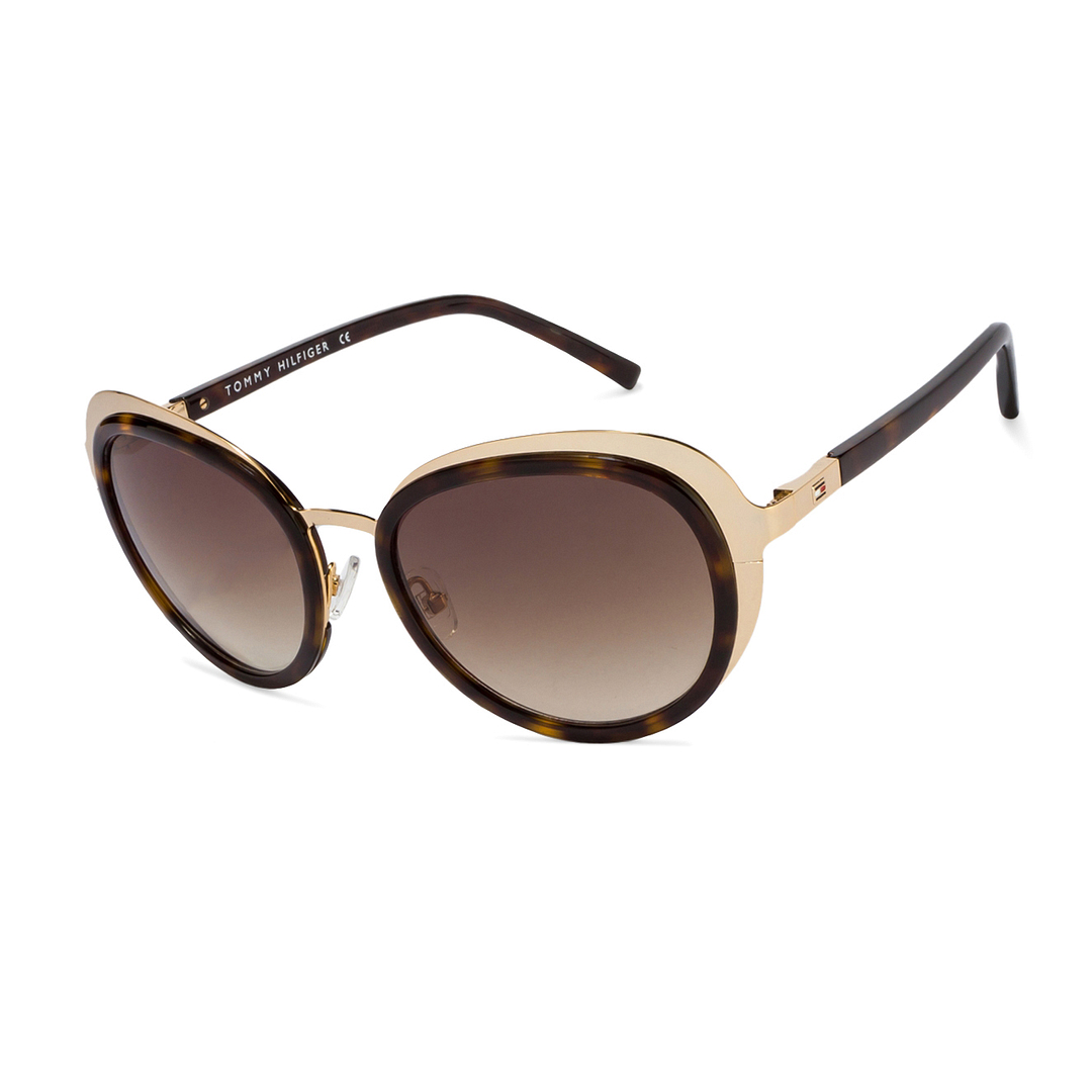 Buy Tommy Hilfiger TH2514 Medium Size-53 Gold Tortoise Brown  display picture 2