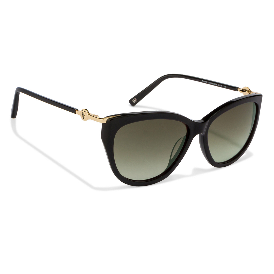 Tommy Hilfiger Black Full Rim Cat Eye left side